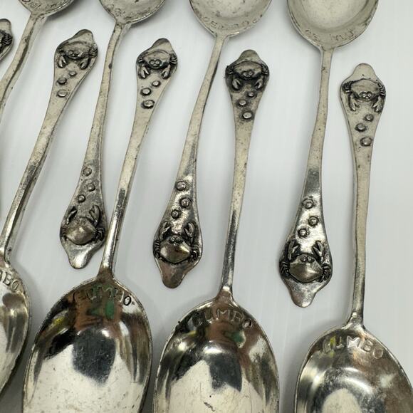Lot Of 11 Gumbo Spoons Handmade Basic Spirit Canada Crab Seafood 2004 RARE - Picture 9 of 11